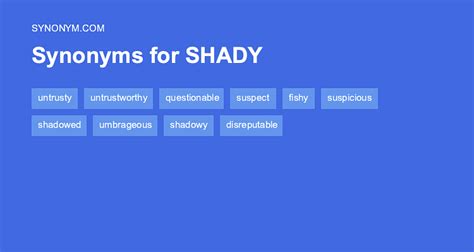 shady synonym